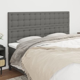 Cabeceros 4 unidades de tela gris oscuro 80x5x78/88 cm de , Cabeceros y pies de cama - Ref: Foro24-3116773, Precio: 123,83 €,...