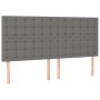 Headboards 4 units of dark gray fabric 80x5x78/88 cm by , Headboards and footboards - Ref: Foro24-3116773, Price: 108,82 €, D...