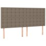 Headboards 4 units of taupe gray fabric 100x5x78/88 cm by , Headboards and footboards - Ref: Foro24-3116792, Price: 135,75 €,...