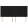 Headboards 4 units of black fabric 100x5x78/88 cm by , Headboards and footboards - Ref: Foro24-3116790, Price: 110,62 €, Disc...