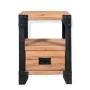 Mesita de noche de madera maciza acacia y acero 40x30x54 cm de vidaXL, Mesitas de noche - Ref: Foro24-244993, Precio: 84,18 €...