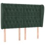 Headboard with dark green velvet ears 147x23x118/128cm by , Headboards and footboards - Ref: Foro24-3118343, Price: 159,18 €,...