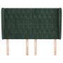 Headboard with dark green velvet ears 147x23x118/128cm by , Headboards and footboards - Ref: Foro24-3118343, Price: 159,18 €,...