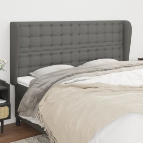 Headboard with dark gray fabric ears 163x23x118/128 cm by , Headboards and footboards - Ref: Foro24-3118397, Price: 135,97 €,...