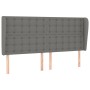 Headboard with dark gray fabric ears 163x23x118/128 cm by , Headboards and footboards - Ref: Foro24-3118397, Price: 124,88 €,...