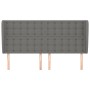 Headboard with dark gray fabric ears 163x23x118/128 cm by , Headboards and footboards - Ref: Foro24-3118397, Price: 124,88 €,...