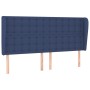 Cabecero con orejas de tela azul 203x23x118/128 cm de , Cabeceros y pies de cama - Ref: Foro24-3118418, Precio: 132,34 €, Des...