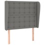 Headboard with dark gray fabric ears 103x23x118/128 cm by , Headboards and footboards - Ref: Foro24-3118381, Price: 74,97 €, ...