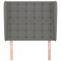 Headboard with dark gray fabric ears 103x23x118/128 cm by , Headboards and footboards - Ref: Foro24-3118381, Price: 74,97 €, ...