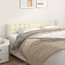 Cabecero de cuero sintético color crema 183x16x78/88 cm de , Cabeceros y pies de cama - Ref: Foro24-3118872, Precio: 72,99 €,...