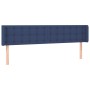 Blue fabric headboard 163x16x78/88 cm by , Headboards and footboards - Ref: Foro24-3119214, Price: 71,49 €, Discount: %