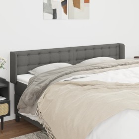 Cabecero de tela gris oscuro 163x16x78/88 cm de , Cabeceros y pies de cama - Ref: Foro24-3119209, Precio: 80,99 €, Descuento: %