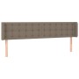 Cabecero de tela gris taupe 203x16x78/88 cm de , Cabeceros y pies de cama - Ref: Foro24-3119228, Precio: 82,76 €, Descuento: %