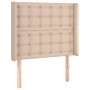 Headboard with ears cappuccino synthetic leather 93x16x118/128 cm by , Headboards and footboards - Ref: Foro24-3119663, Price...