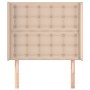 Headboard with ears cappuccino synthetic leather 93x16x118/128 cm by , Headboards and footboards - Ref: Foro24-3119663, Price...