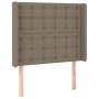 Cabecero con orejas de tela gris taupe 83x16x118/128 cm de , Cabeceros y pies de cama - Ref: Foro24-3119992, Precio: 75,99 €,...