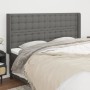 Headboard with dark gray fabric ears 163x16x118/128 cm by , Headboards and footboards - Ref: Foro24-3120021, Price: 132,23 €,...