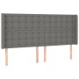 Headboard with dark gray fabric ears 163x16x118/128 cm by , Headboards and footboards - Ref: Foro24-3120021, Price: 119,21 €,...