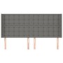 Headboard with dark gray fabric ears 163x16x118/128 cm by , Headboards and footboards - Ref: Foro24-3120021, Price: 119,21 €,...