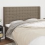 Cabecero con orejas de tela gris taupe 203x16x118/128 cm de , Cabeceros y pies de cama - Ref: Foro24-3120040, Precio: 144,14 ...