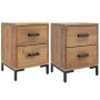 Bedside tables 2 units solid pine wood 36x30x45 cm by , Nightstands - Ref: Foro24-3120338, Price: 187,99 €, Discount: %