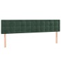 Cabecero con LED de terciopelo verde oscuro 180x5x78/88 cm de , Cabeceros y pies de cama - Ref: Foro24-3122109, Precio: 75,24...