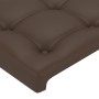 Headboard with LED lights brown synthetic leather 200x5x118/128 cm by , Headboards and footboards - Ref: Foro24-3122535, Pric...