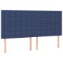 Headboard with LED lights blue fabric 160x5x118/128 cm by , Headboards and footboards - Ref: Foro24-3122870, Price: 130,06 €,...