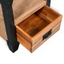 Mesita de noche de madera maciza acacia y acero 40x30x54 cm de vidaXL, Mesitas de noche - Ref: Foro24-244993, Precio: 84,18 €...