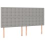 Cabecero con luces LED tela gris claro 160x5x118/128 cm de , Cabeceros y pies de cama - Ref: Foro24-3122864, Precio: 117,42 €...