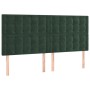 Headboard with LED lights dark green velvet 180x5x118/128 cm by , Headboards and footboards - Ref: Foro24-3122921, Price: 137...