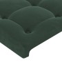 Cabecero con luces LED terciopelo verde oscuro 180x5x118/128 cm de , Cabeceros y pies de cama - Ref: Foro24-3122921, Precio: ...