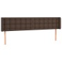 Headboard with LED brown synthetic leather 203x16x78/88 cm by , Headboards and footboards - Ref: Foro24-3123347, Price: 79,69...