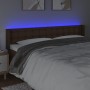 Headboard with LED brown synthetic leather 203x16x78/88 cm by , Headboards and footboards - Ref: Foro24-3123347, Price: 79,69...