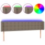 Cabecero con LED de tela gris taupe 163x16x78/88 cm de , Cabeceros y pies de cama - Ref: Foro24-3123680, Precio: 83,85 €, Des...