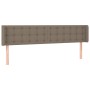 Headboard with LED in taupe gray fabric 203x16x78/88 cm by , Headboards and footboards - Ref: Foro24-3123696, Price: 88,48 €,...