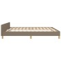 Bed frame with headboard in taupe gray fabric 160x200 cm by , Beds and slatted bases - Ref: Foro24-3125393, Price: 233,95 €, ...