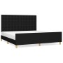 Bed frame with black fabric headboard 160x200 cm by , Beds and slatted bases - Ref: Foro24-3125391, Price: 222,39 €, Discount: %