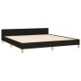 Estructura de cama con cabecero de tela negro 160x200 cm de , Camas y somieres - Ref: Foro24-3125391, Precio: 222,39 €, Descu...