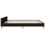 Estructura de cama con cabecero de tela negro 160x200 cm de , Camas y somieres - Ref: Foro24-3125391, Precio: 222,39 €, Descu...