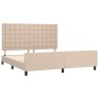 Estructura de cama cabecero cuero sintético capuchino 180x200cm de , Camas y somieres - Ref: Foro24-3125590, Precio: 284,31 €...