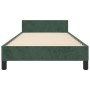 Dark green velvet bed frame with headboard 100x200 cm by , Beds and slatted bases - Ref: Foro24-3125986, Price: 159,77 €, Dis...