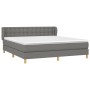 Cama box spring con colchón tela gris oscuro 160x200 cm de , Camas y somieres - Ref: Foro24-3127134, Precio: 494,56 €, Descue...