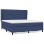 Cama box spring con colchón tela azul 160x200 cm de , Camas y somieres - Ref: Foro24-3128299, Precio: 591,36 €, Descuento: %