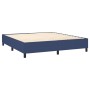 Cama box spring con colchón tela azul 160x200 cm de , Camas y somieres - Ref: Foro24-3128299, Precio: 591,36 €, Descuento: %