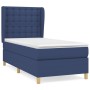 Box spring bed with blue fabric mattress 90x190 cm by , Beds and slatted bases - Ref: Foro24-3128811, Price: 385,99 €, Discou...