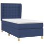 Box spring bed with blue fabric mattress 90x190 cm by , Beds and slatted bases - Ref: Foro24-3128811, Price: 385,99 €, Discou...