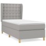 Box spring bed with light gray fabric mattress 80x200 cm by , Beds and slatted bases - Ref: Foro24-3128797, Price: 343,06 €, ...