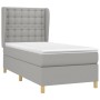 Cama box spring con colchón tela gris claro 80x200 cm de , Camas y somieres - Ref: Foro24-3128797, Precio: 335,27 €, Descuent...