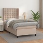 Cama box spring con colchón cuero sintético capuchino 100x200cm de , Camas y somieres - Ref: Foro24-3129020, Precio: 410,99 €...